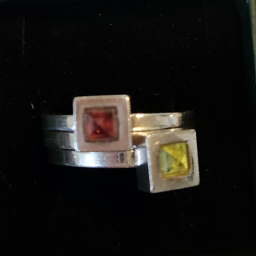 Mignon Faget Sterling Silver Meridian Stack Rings  *Retired Collection*